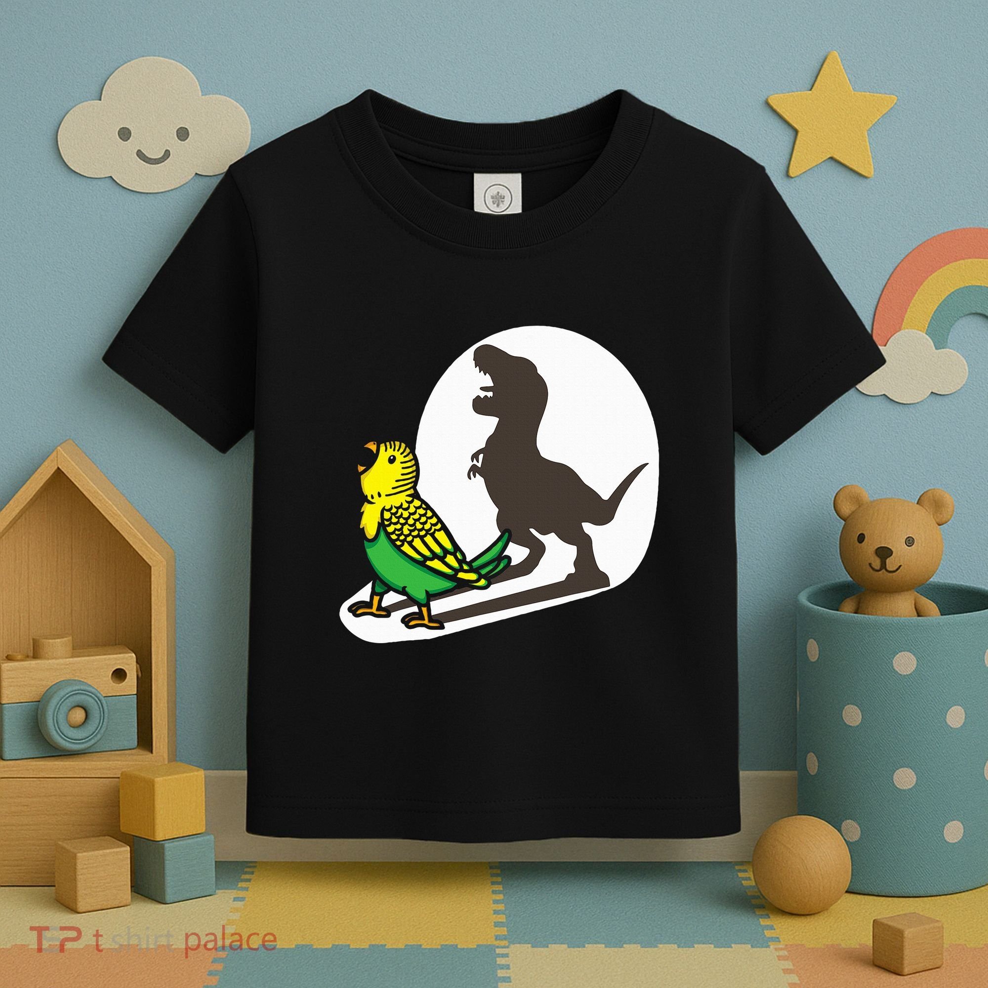 Bird Dinosaur Zookeeper Paleontologist Budgie Parakeet T Rex Toddler T-Shirt