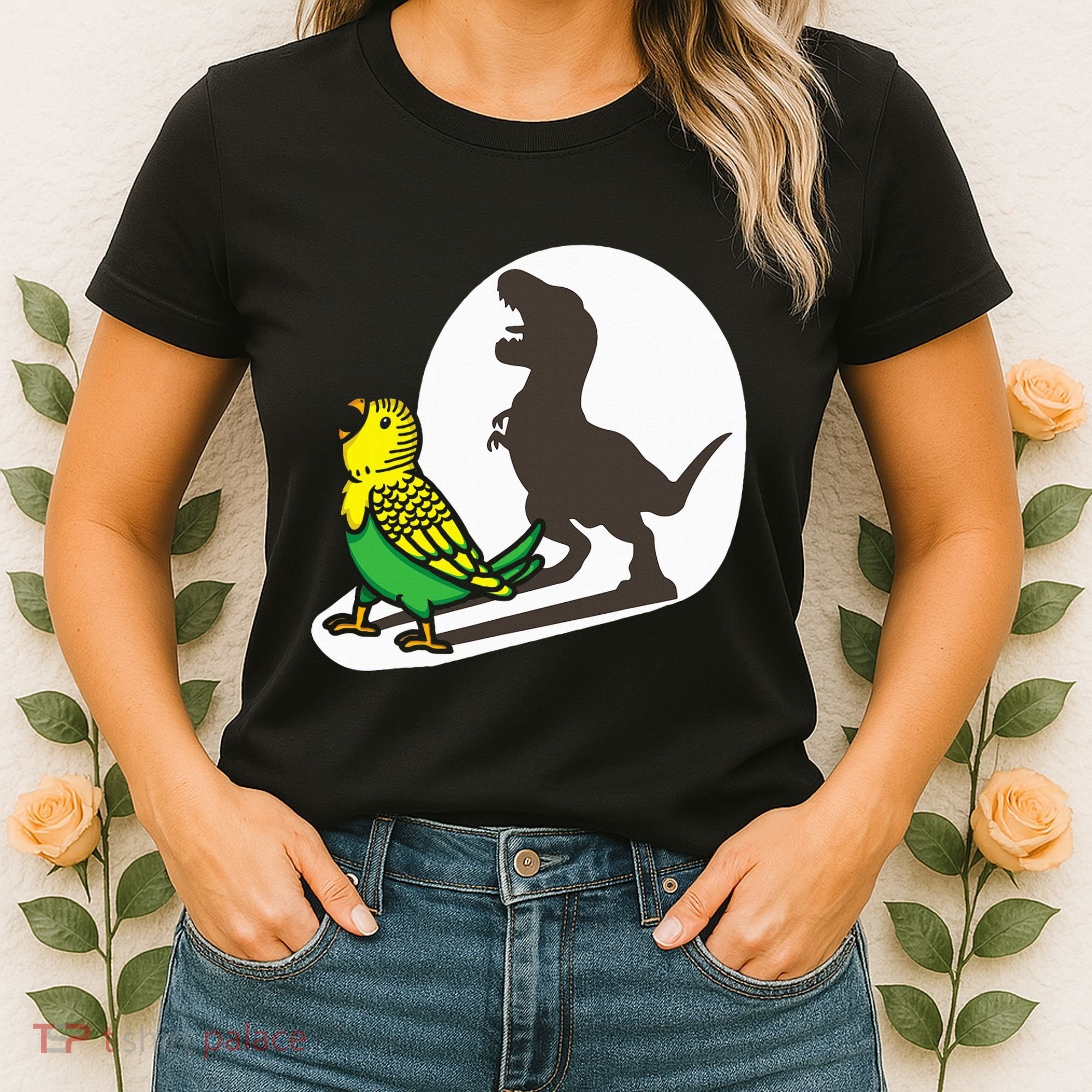 Bird Dinosaur Zookeeper Paleontologist Budgie Parakeet T Rex Women's T-Shirt