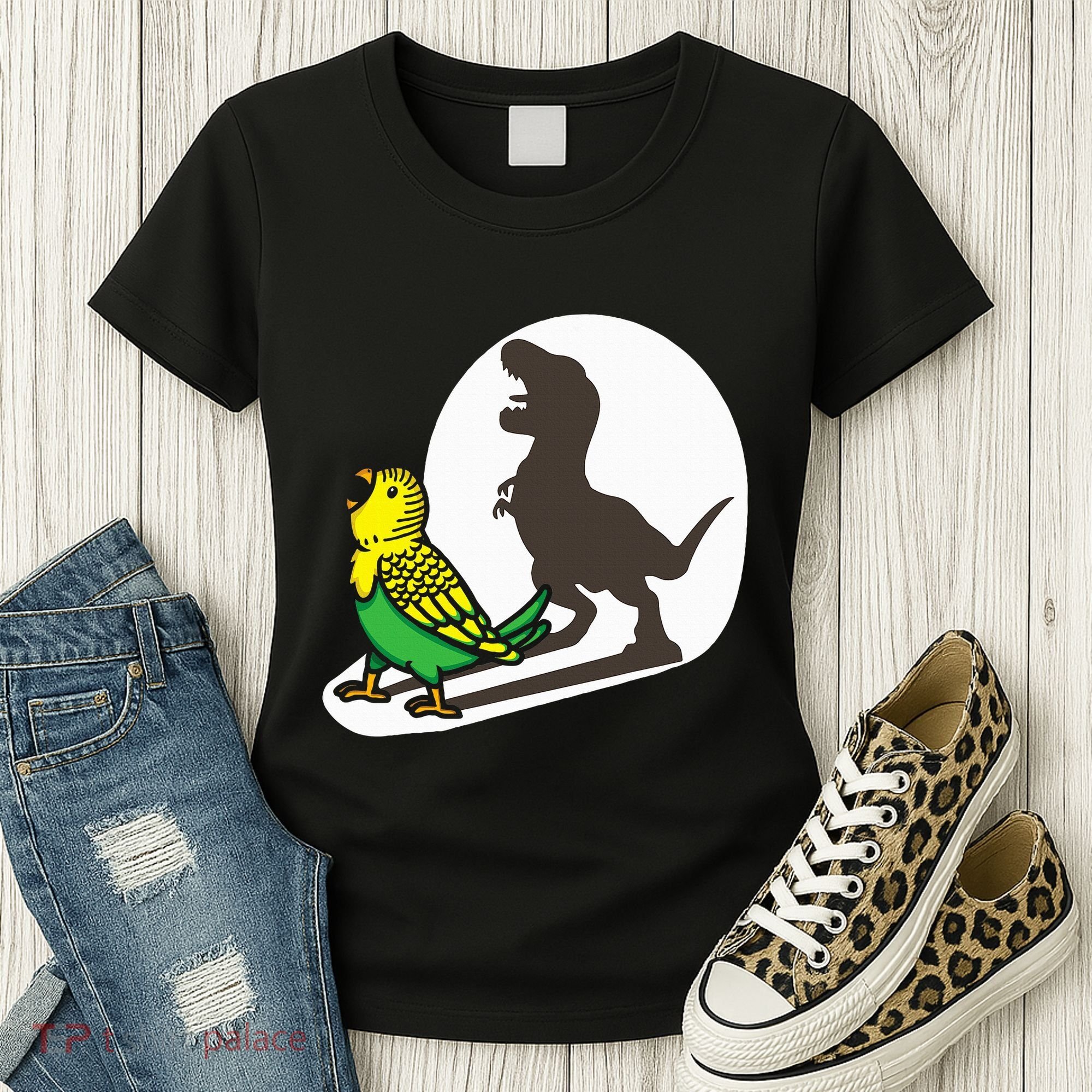 Bird Dinosaur Zookeeper Paleontologist Budgie Parakeet T Rex Women's T-Shirt