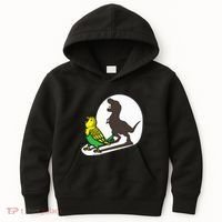 Bird Dinosaur Zookeeper Paleontologist Budgie Parakeet T Rex Kids Hoodie thumb 0