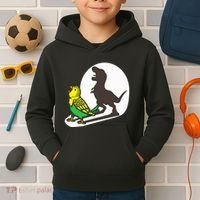 Bird Dinosaur Zookeeper Paleontologist Budgie Parakeet T Rex Kids Hoodie thumb 2