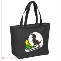 Bird Dinosaur Zookeeper Paleontologist Budgie Parakeet T Rex Tote Bag thumb 2