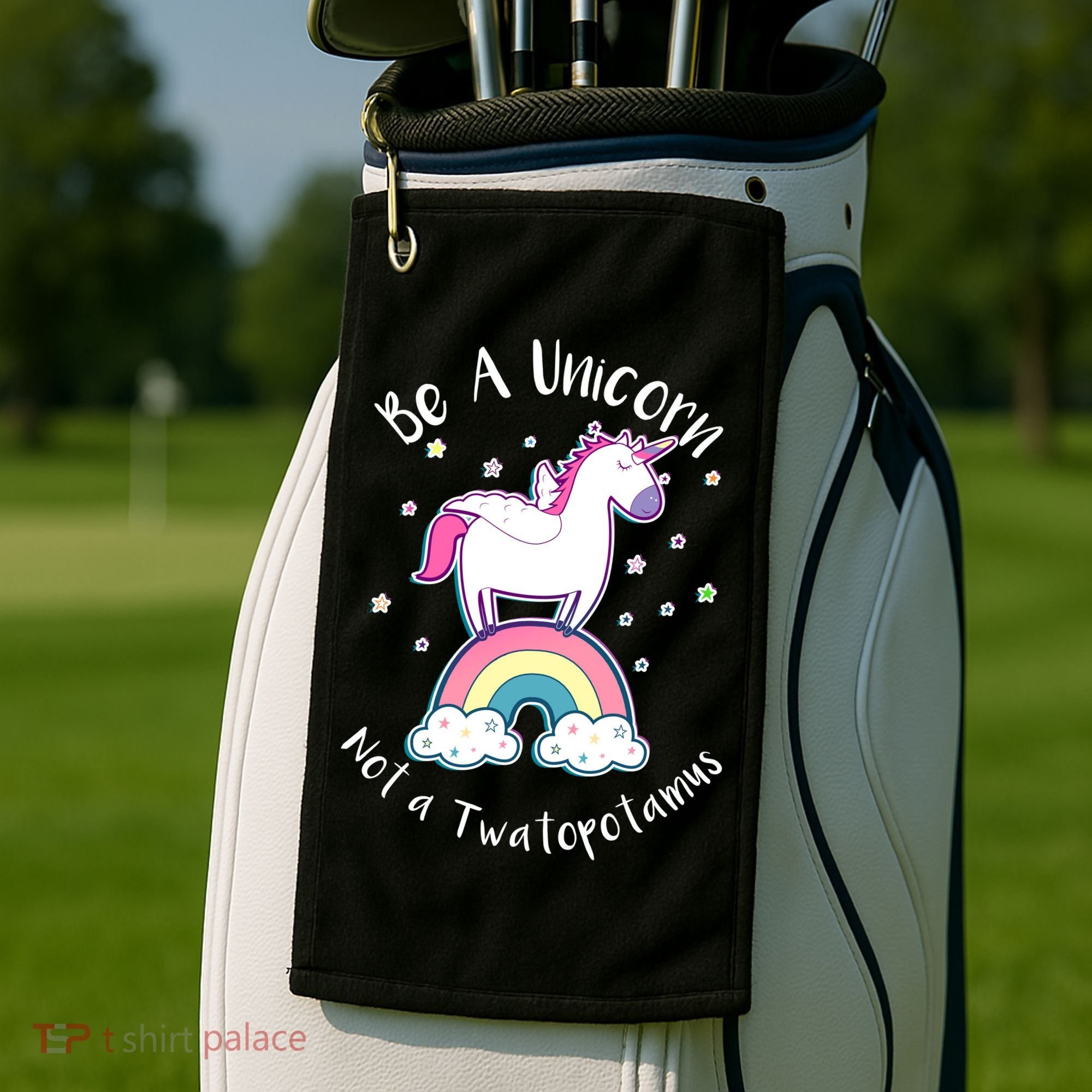Be A Unicorn Not A Twatopotamus Golf Towel