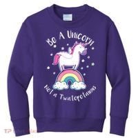 Be A Unicorn Not A Twatopotamus Kids Sweatshirt thumb 0