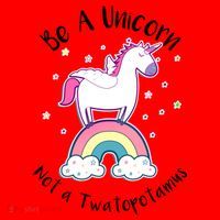 Be A Unicorn Not A Twatopotamus Santa Hat thumb 1