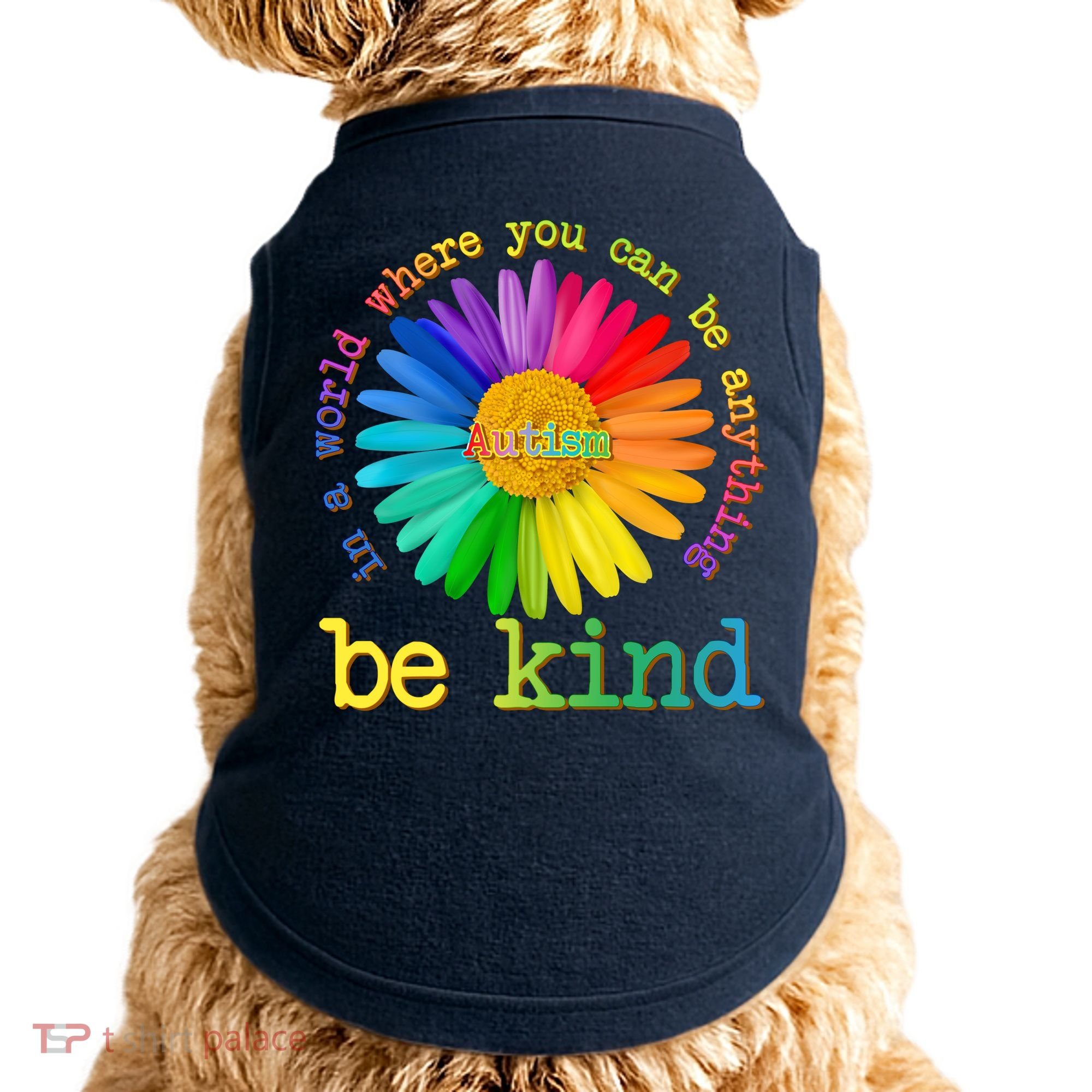 Be Anything Be Kind Autism Awareness Doggie Tank