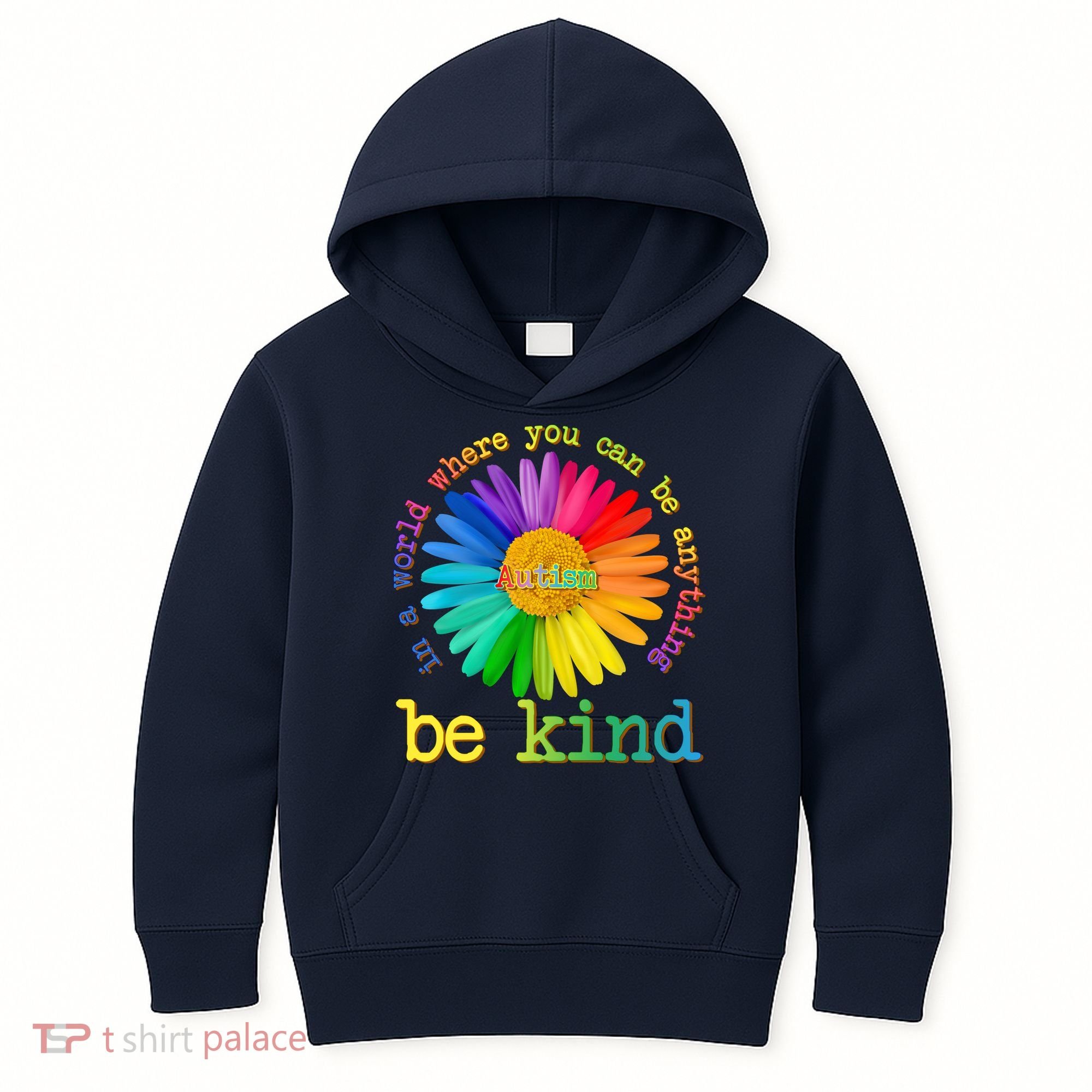 Be Anything Be Kind Autism Awareness Kids Hoodie