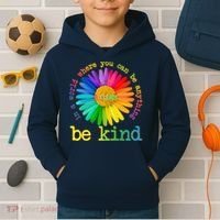 Be Anything Be Kind Autism Awareness Kids Hoodie thumb 2