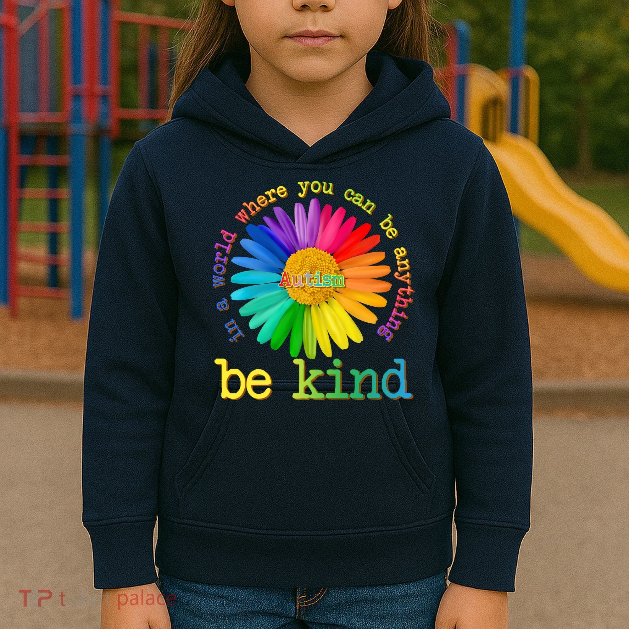 Be Anything Be Kind Autism Awareness Kids Hoodie