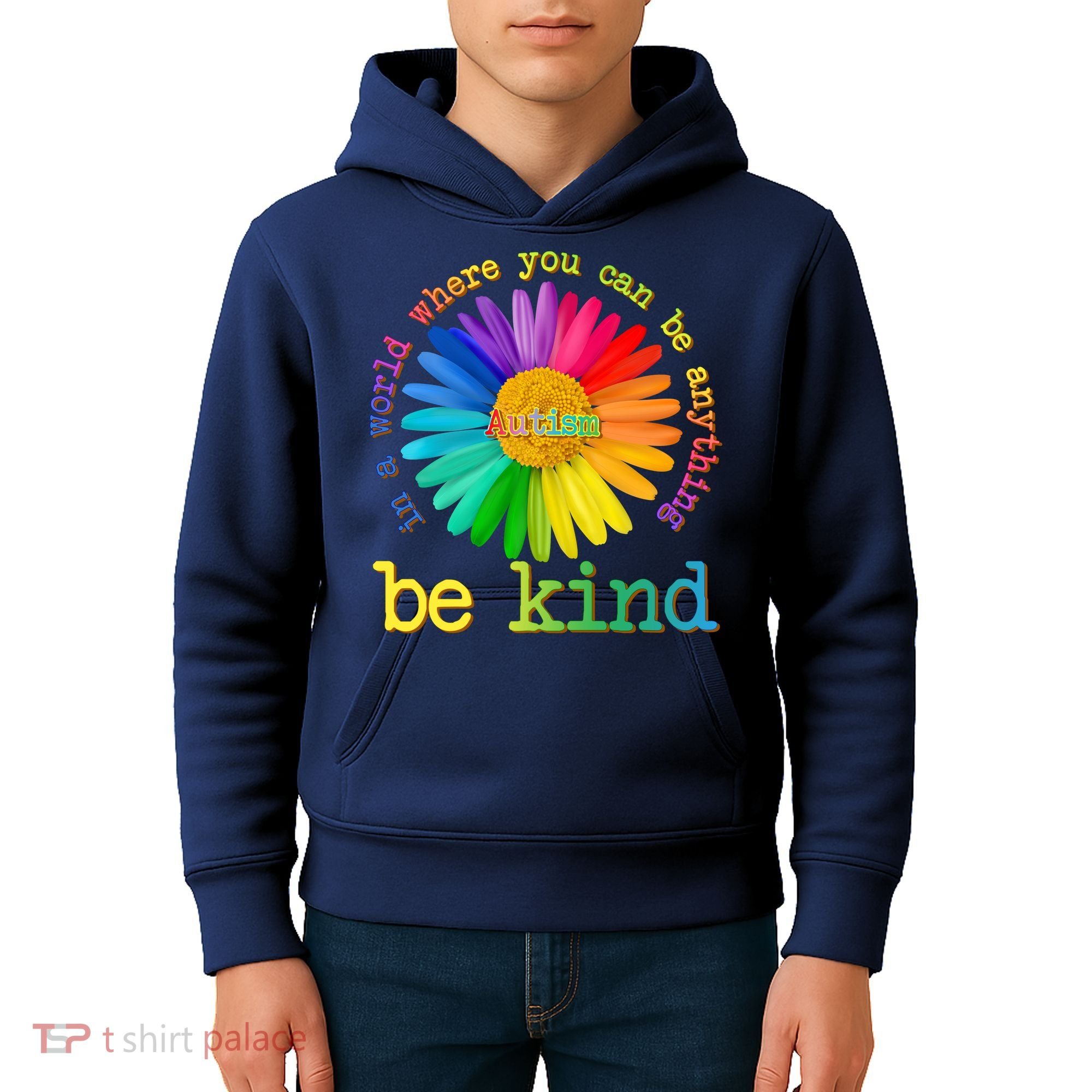 Be Anything Be Kind Autism Awareness Kids Hoodie