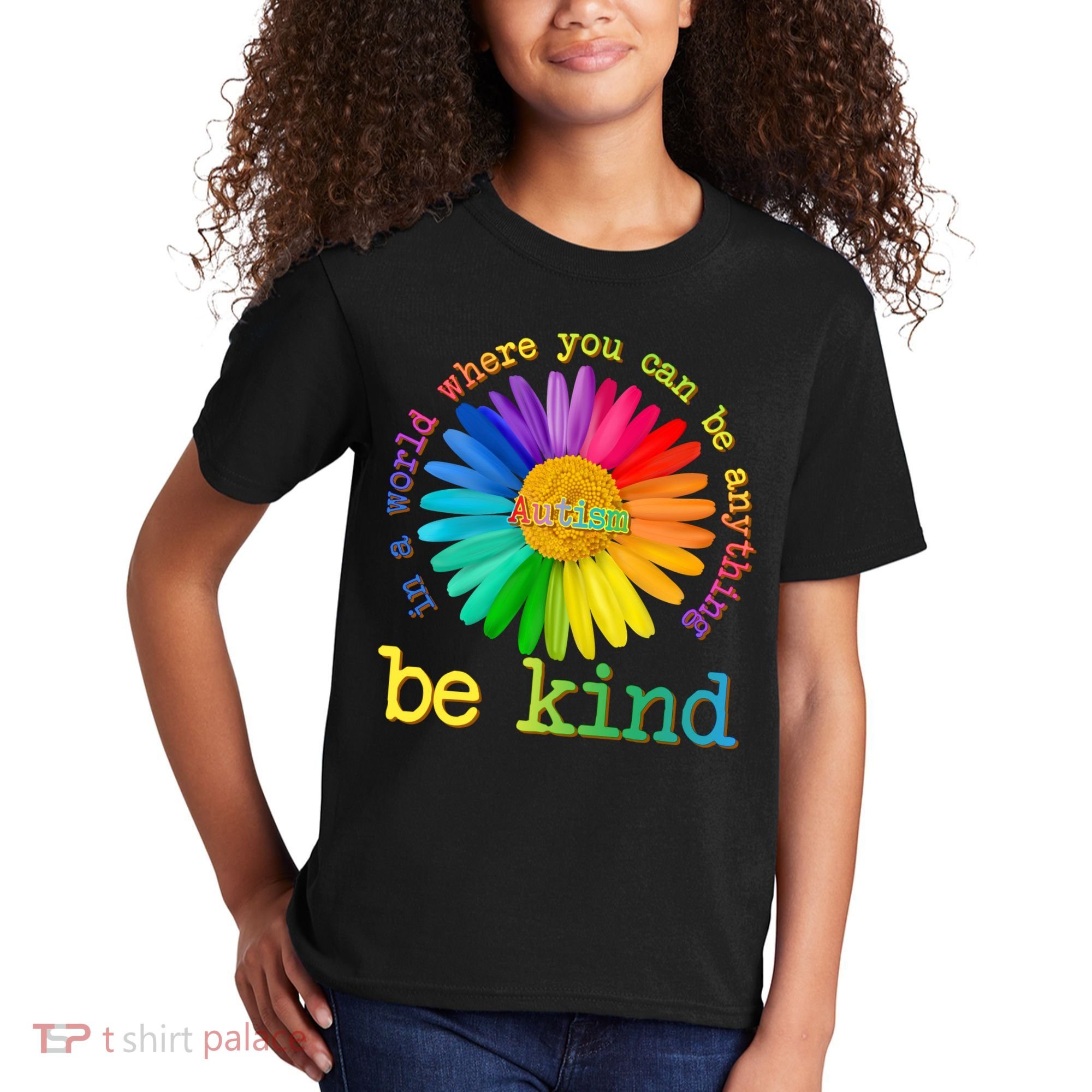 Be Anything Be Kind Autism Awareness Kids T-Shirt