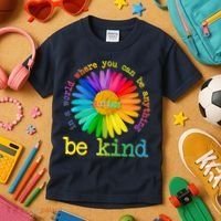 Be Anything Be Kind Autism Awareness Kids T-Shirt thumb 3