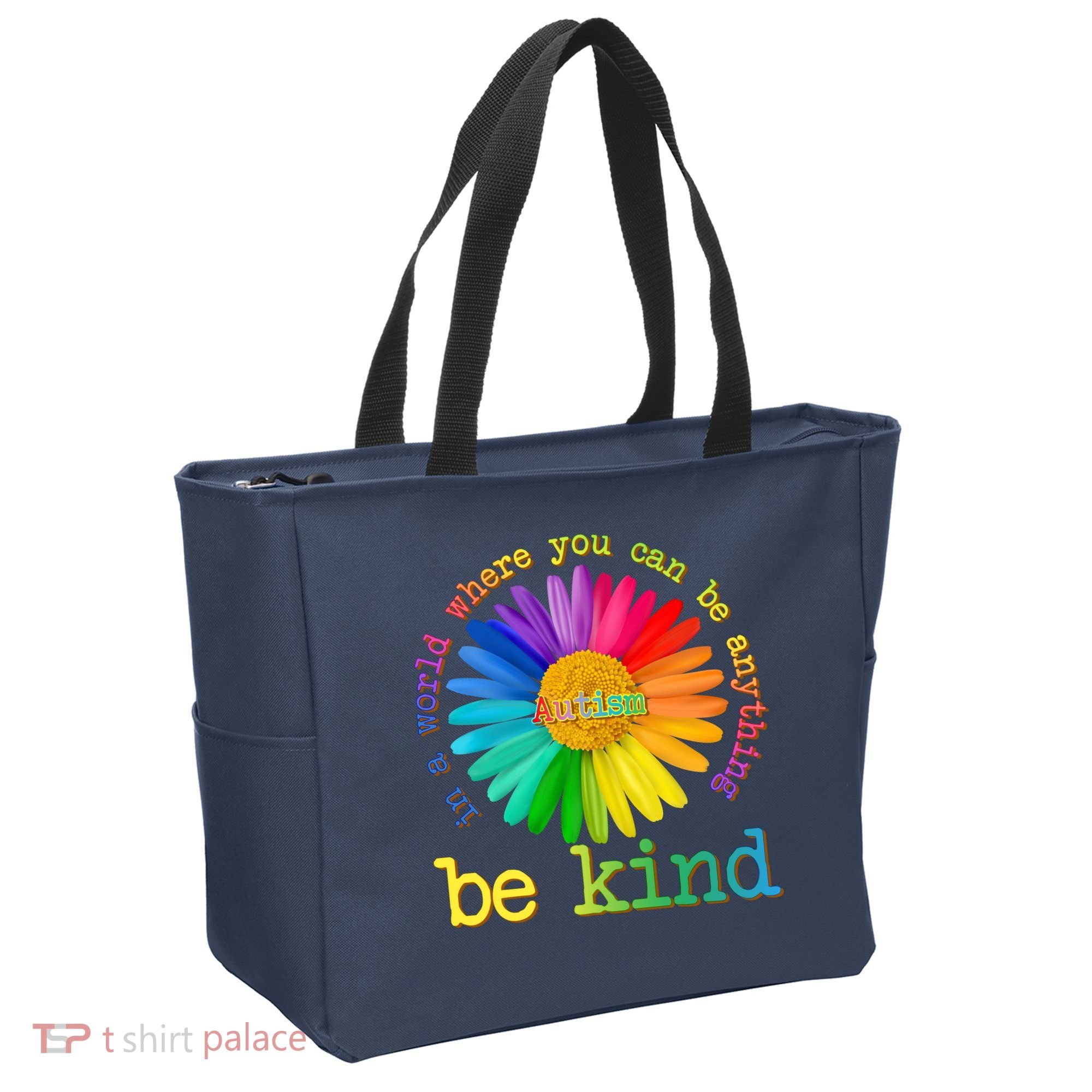 Be Anything Be Kind Autism Awareness Tote Bag