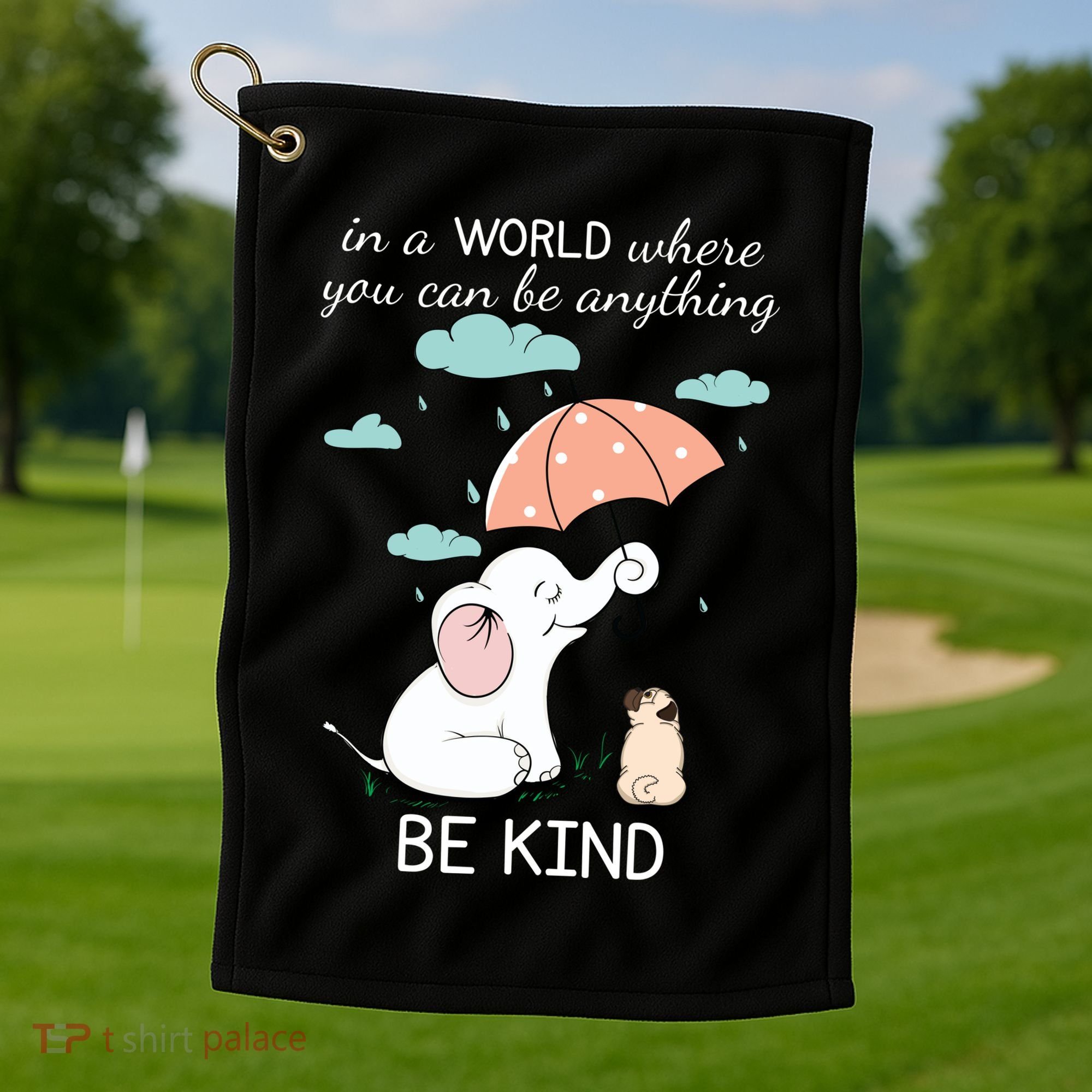 Be Anything Elephant Dog Umbrella  Golf Towel