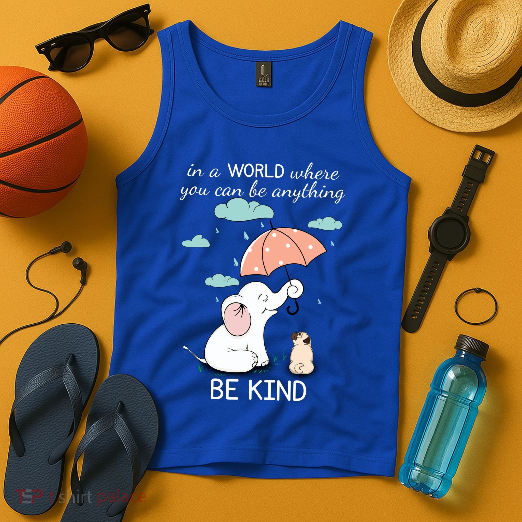 Be Anything Elephant Dog Umbrella  Tank Top