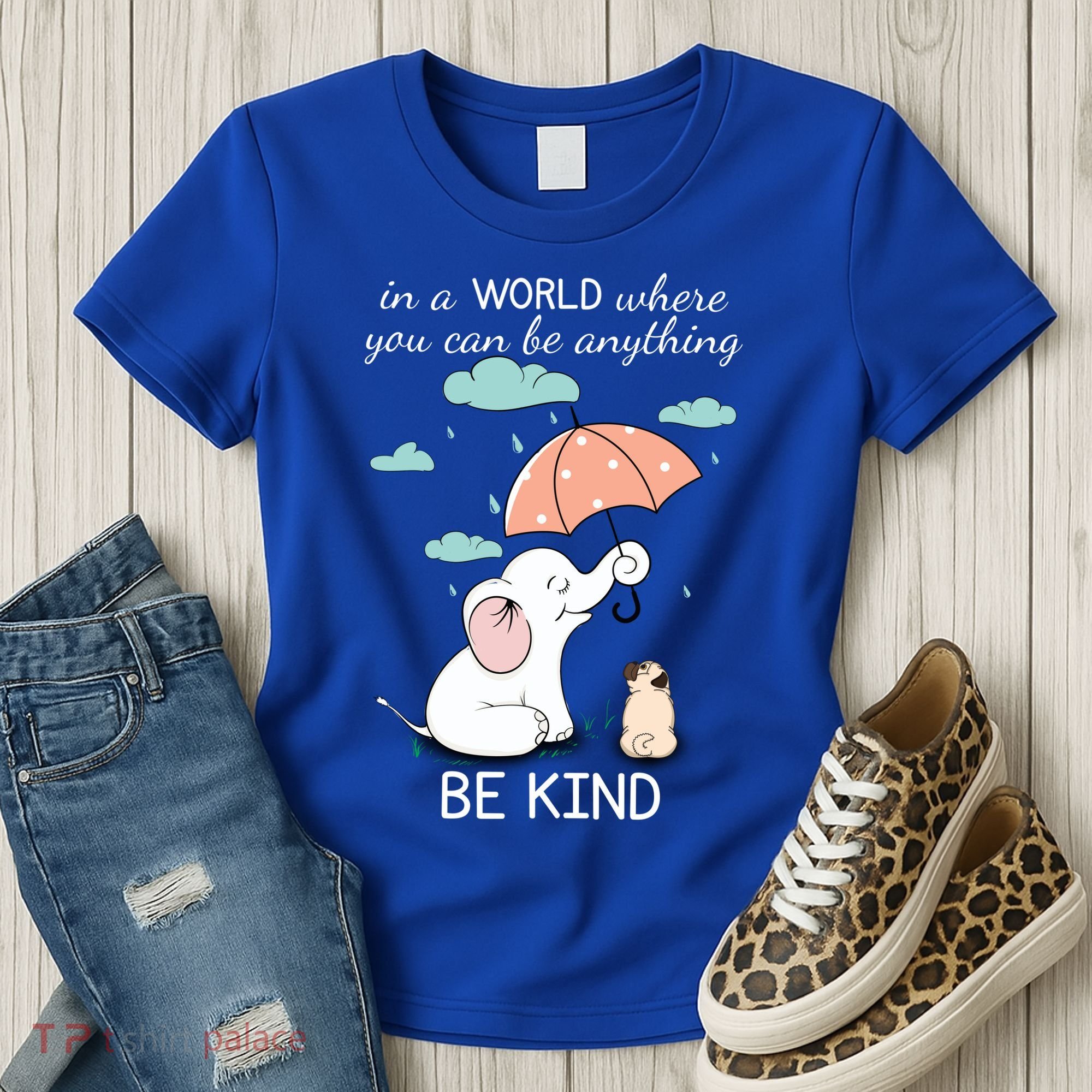 Be Anything Elephant Dog Umbrella  Women's T-Shirt