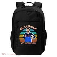 Be Curious Not Judgmental Funny Soccer Backpack thumb 0