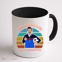Be Curious Not Judgmental Funny Soccer Coffee Mug thumb 1
