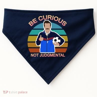 Be Curious Not Judgmental Funny Soccer USA-Made Doggie Bandana