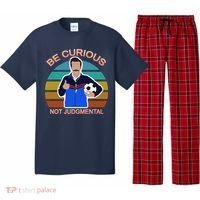Be Curious Not Judgmental Funny Soccer Pajama Set thumb 0