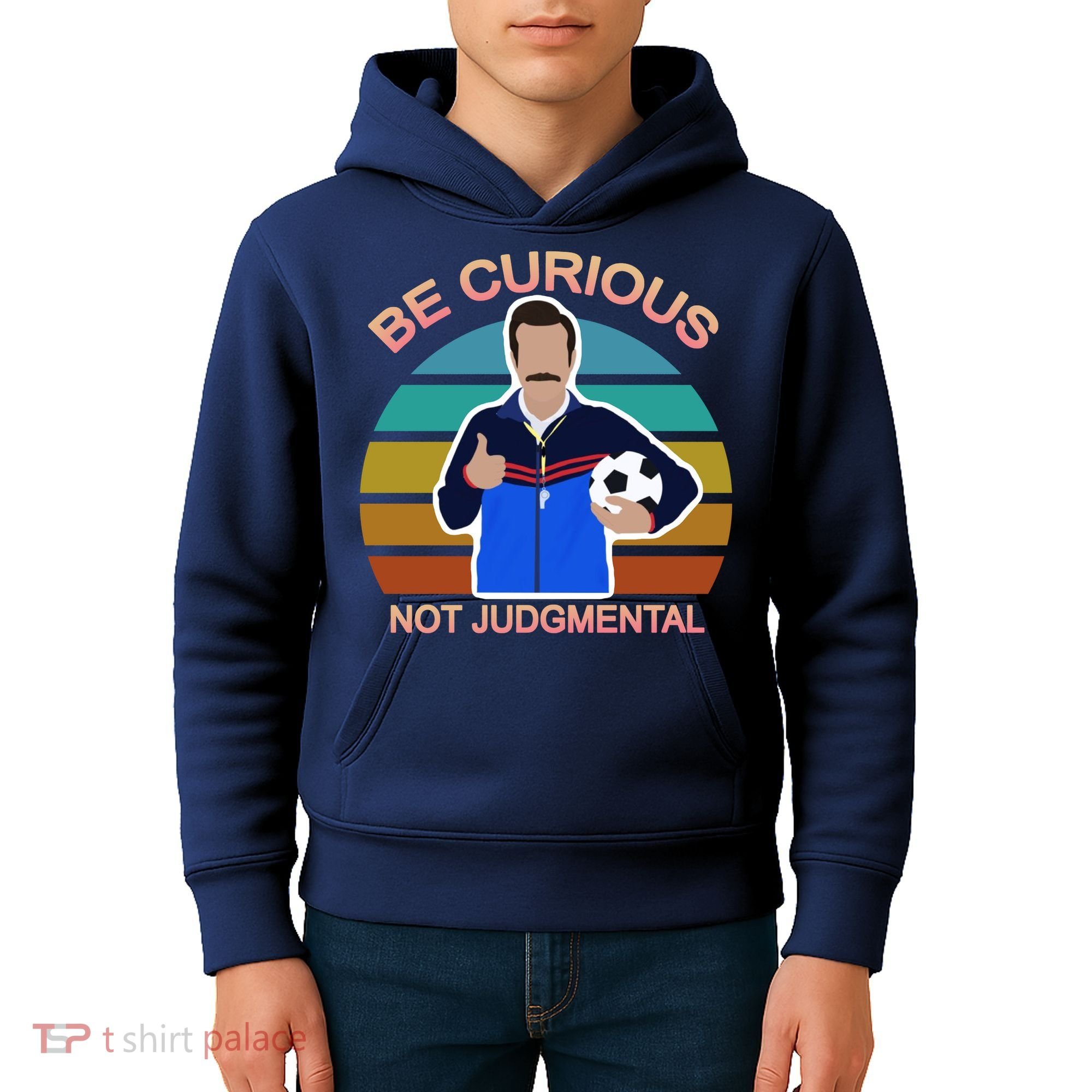 Be Curious Not Judgmental Funny Soccer Kids Hoodie