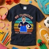 Be Curious Not Judgmental Funny Soccer Kids T-Shirt thumb 3