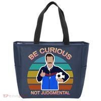 Be Curious Not Judgmental Funny Soccer Tote Bag thumb 0