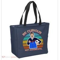 Be Curious Not Judgmental Funny Soccer Tote Bag thumb 2