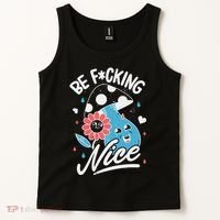 Be Fucking Nice Mushroom Flower Tank Top thumb 2