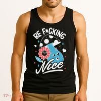 Be Fucking Nice Mushroom Flower Tank Top thumb 3