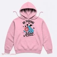 Be Fucking Nice Mushroom Flower Hoodie thumb 0