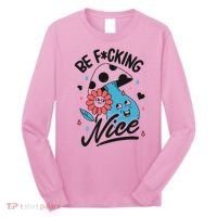 Be Fucking Nice Mushroom Flower Long Sleeve Shirt thumb 0