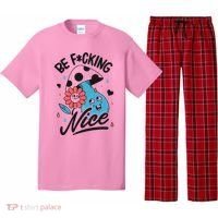 Be Fucking Nice Mushroom Flower Pajama Set thumb 0