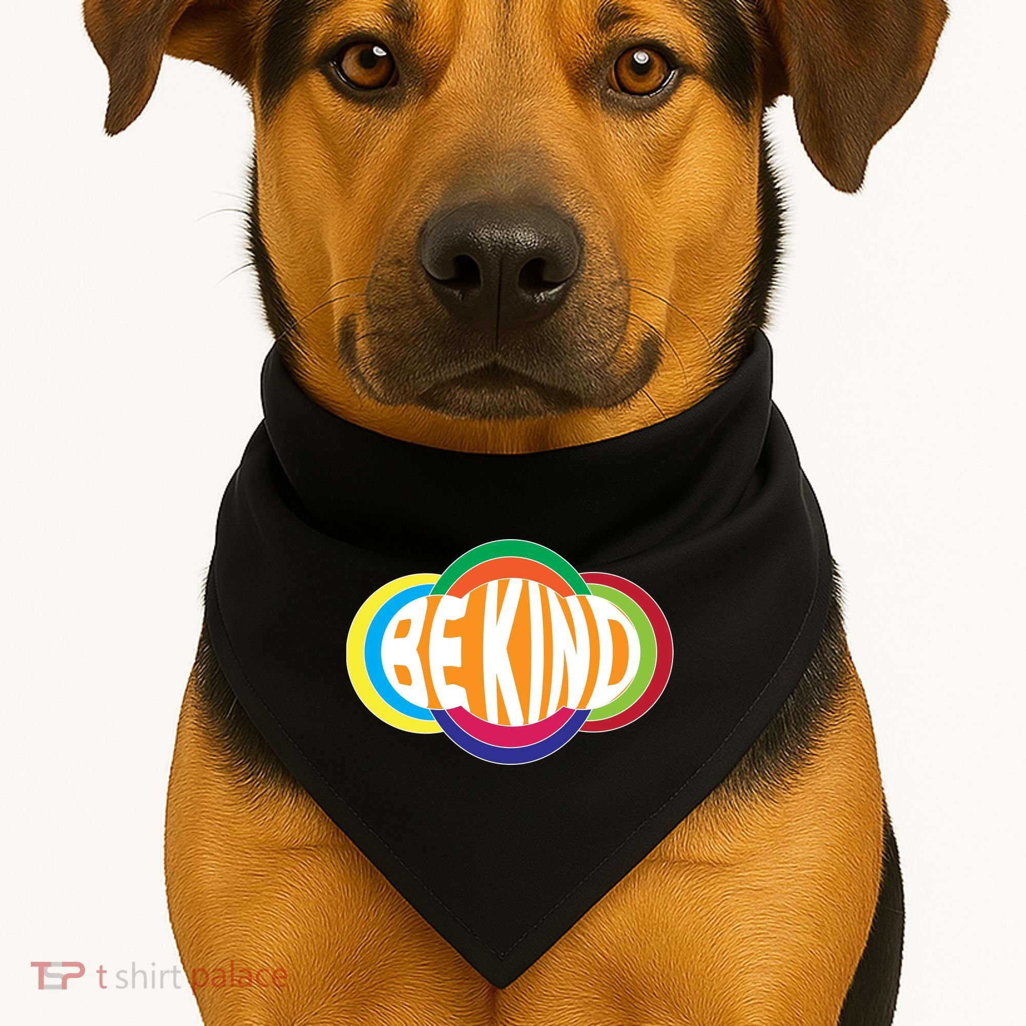 Be Kind 70's Retro Logo Tribute USA-Made Doggie Bandana