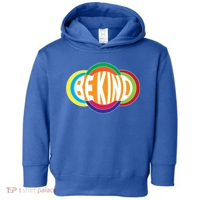 Be Kind 70's Retro Logo Tribute Toddler Hoodie