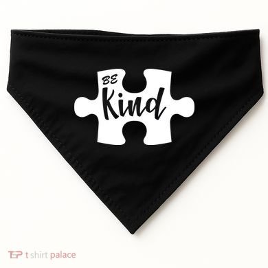 Be Kind Autism Awareness Puzzle USA-Made Doggie Bandana