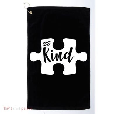 Be Kind Autism Awareness Puzzle Golf Towel