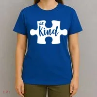 Be Kind Autism Awareness Puzzle T-Shirt thumb 4