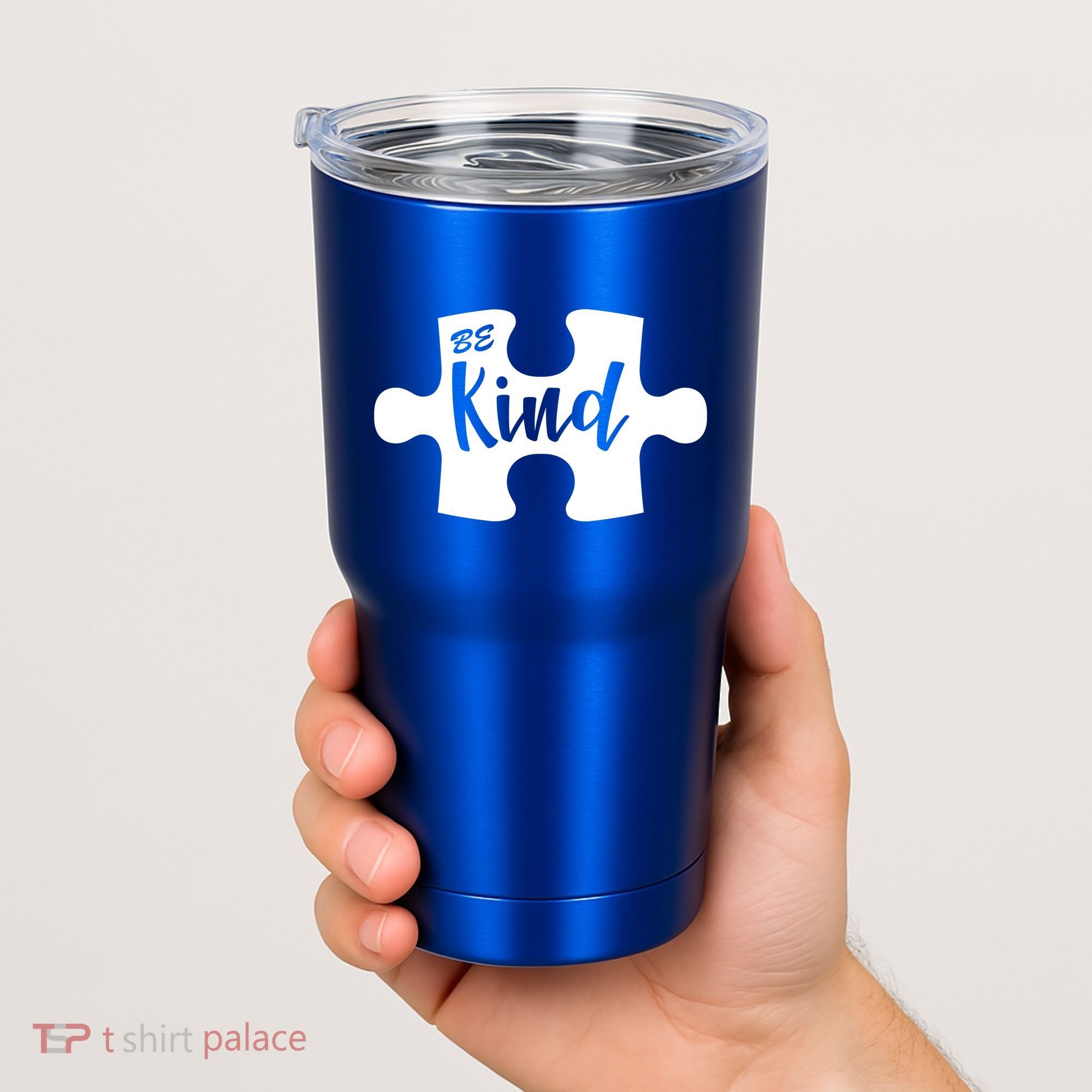 Be Kind Autism Awareness Puzzle Tumbler