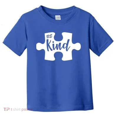 Be Kind Autism Awareness Puzzle Toddler T-Shirt
