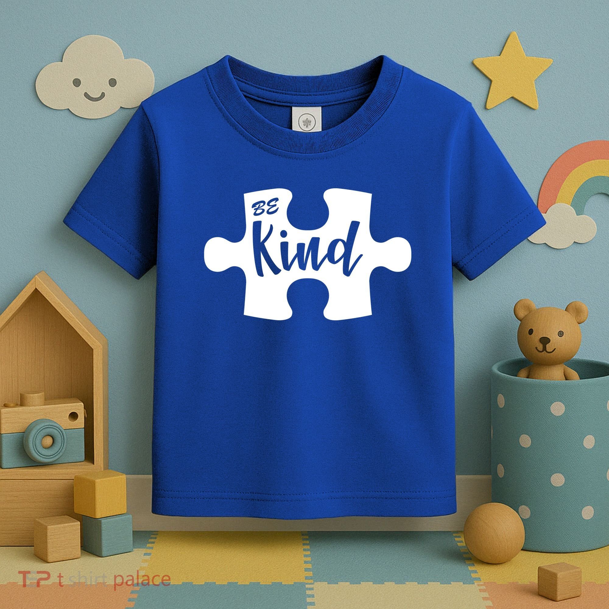 Be Kind Autism Awareness Puzzle Toddler T-Shirt