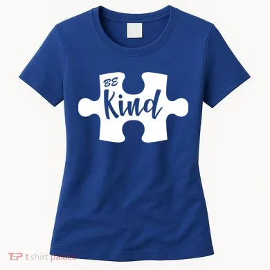 Be Kind Autism Awareness Puzzle Women's T-Shirt