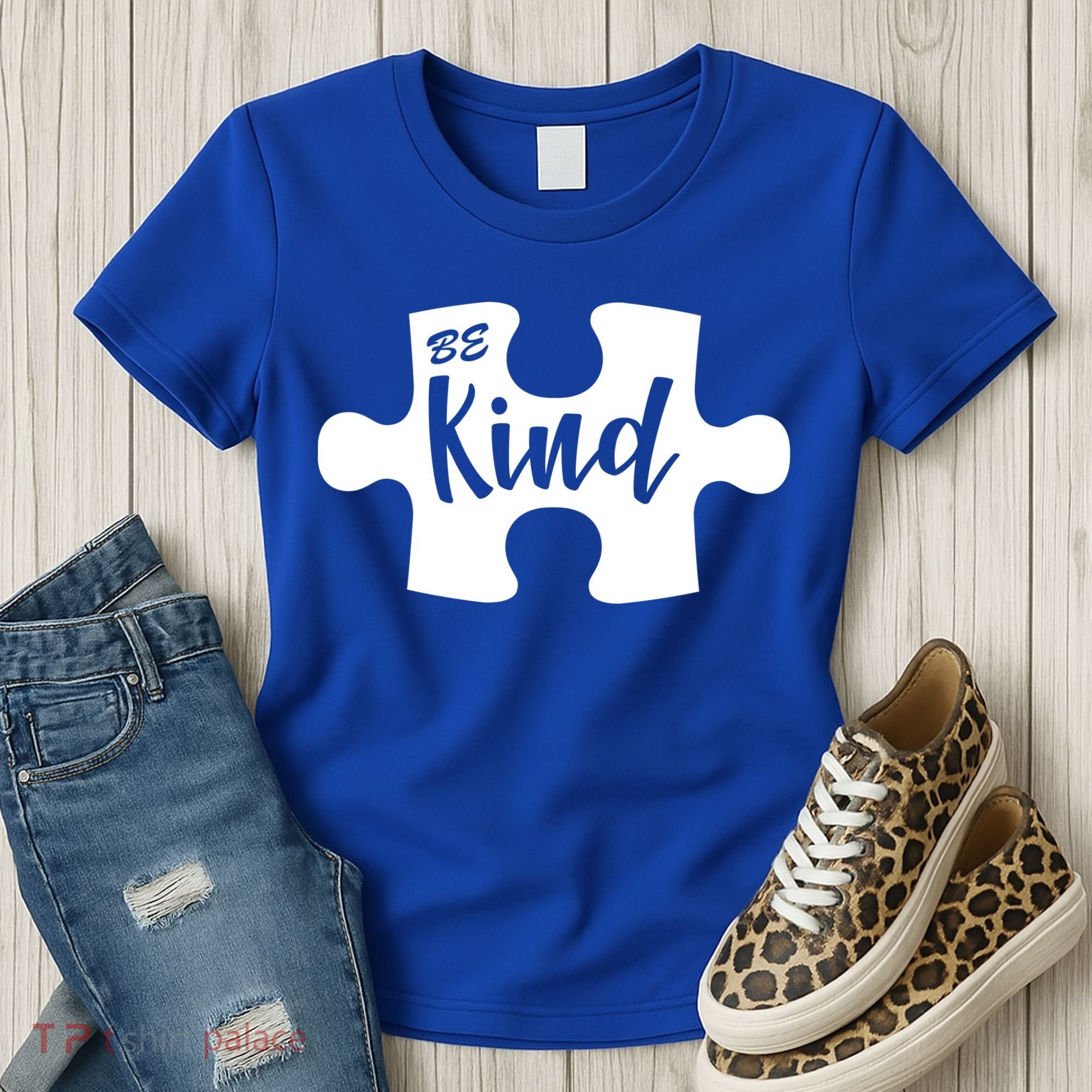 Be Kind Autism Awareness Puzzle Women's T-Shirt