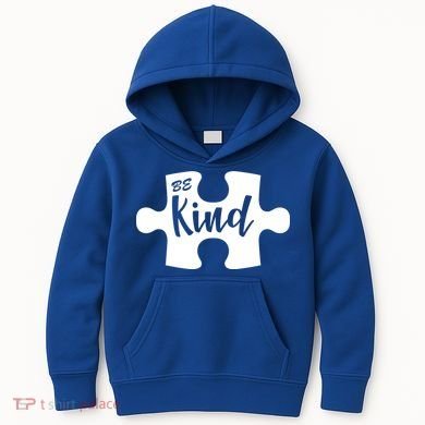 Be Kind Autism Awareness Puzzle Kids Hoodie