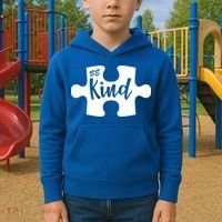 Be Kind Autism Awareness Puzzle Kids Hoodie thumb 2