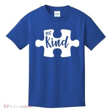 Be Kind Autism Awareness Puzzle Kids T-Shirt