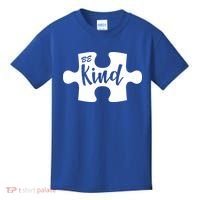 Be Kind Autism Awareness Puzzle Kids T-Shirt thumb 0