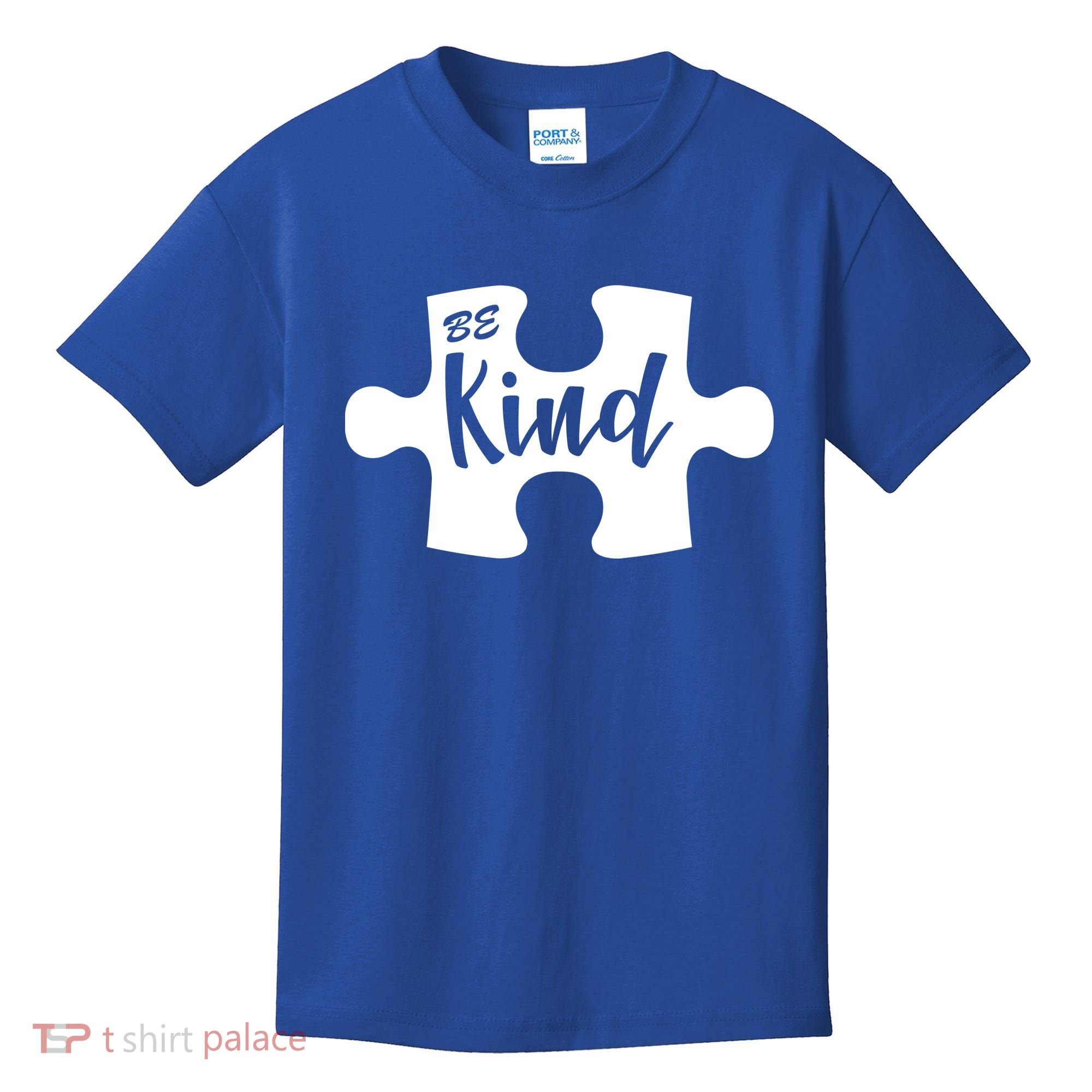 Be Kind Autism Awareness Puzzle Kids T-Shirt