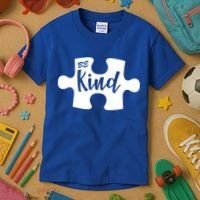 Be Kind Autism Awareness Puzzle Kids T-Shirt thumb 3