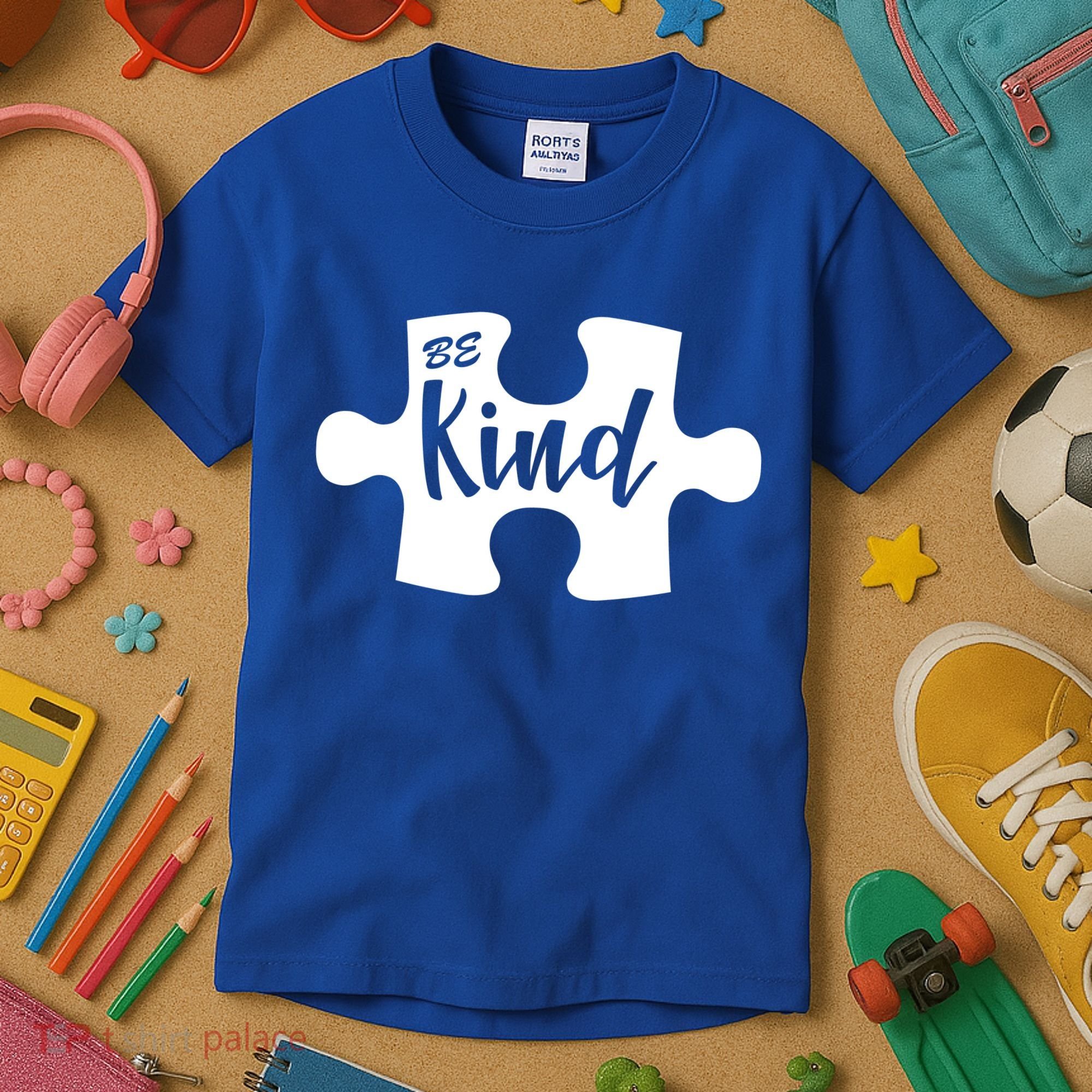 Be Kind Autism Awareness Puzzle Kids T-Shirt